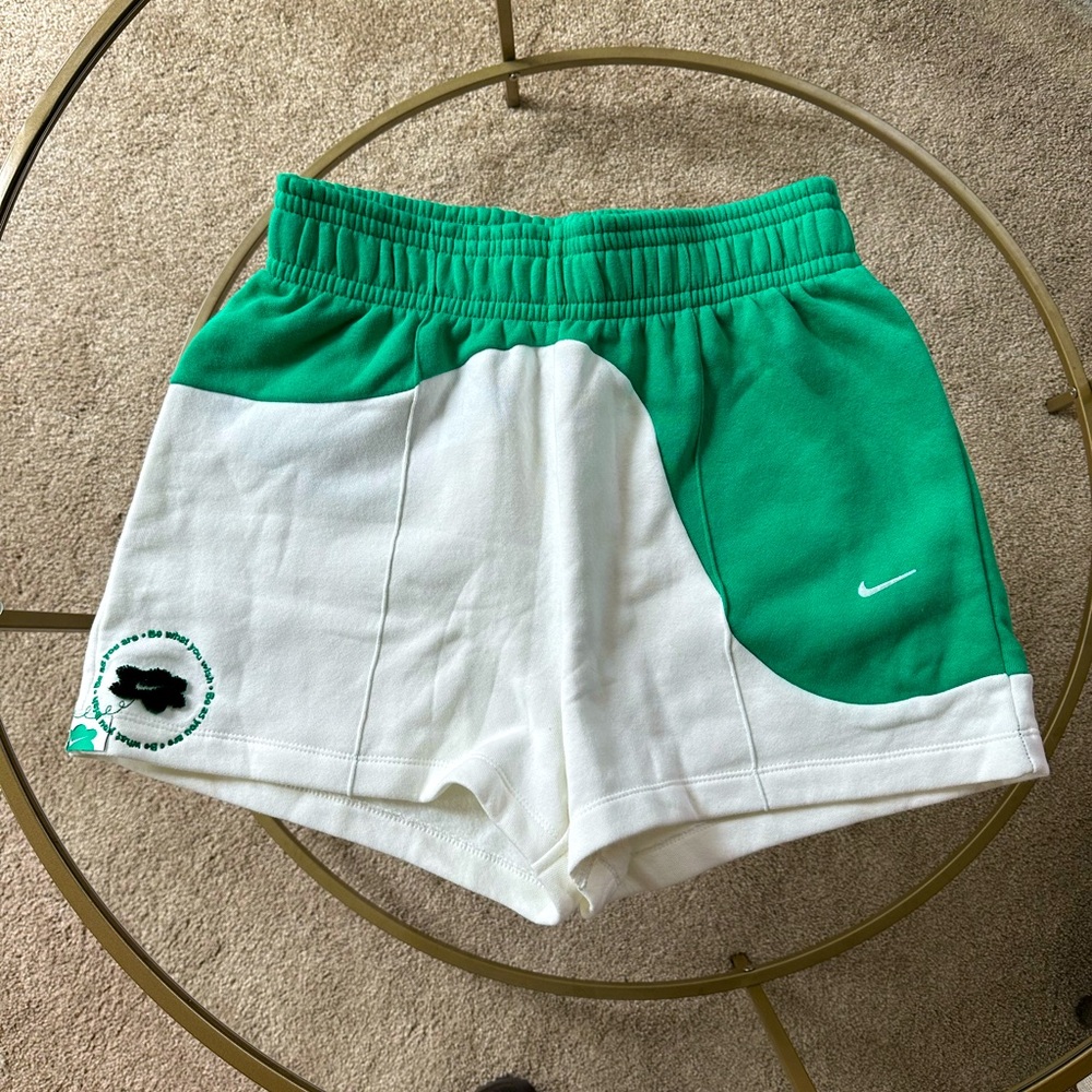 Nike green/white shorts women’s M